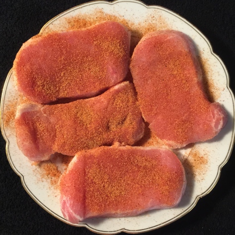 pork chops with Cajun seasoning